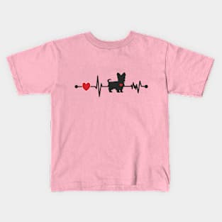 A Yorkie Heartbeat Kids T-Shirt